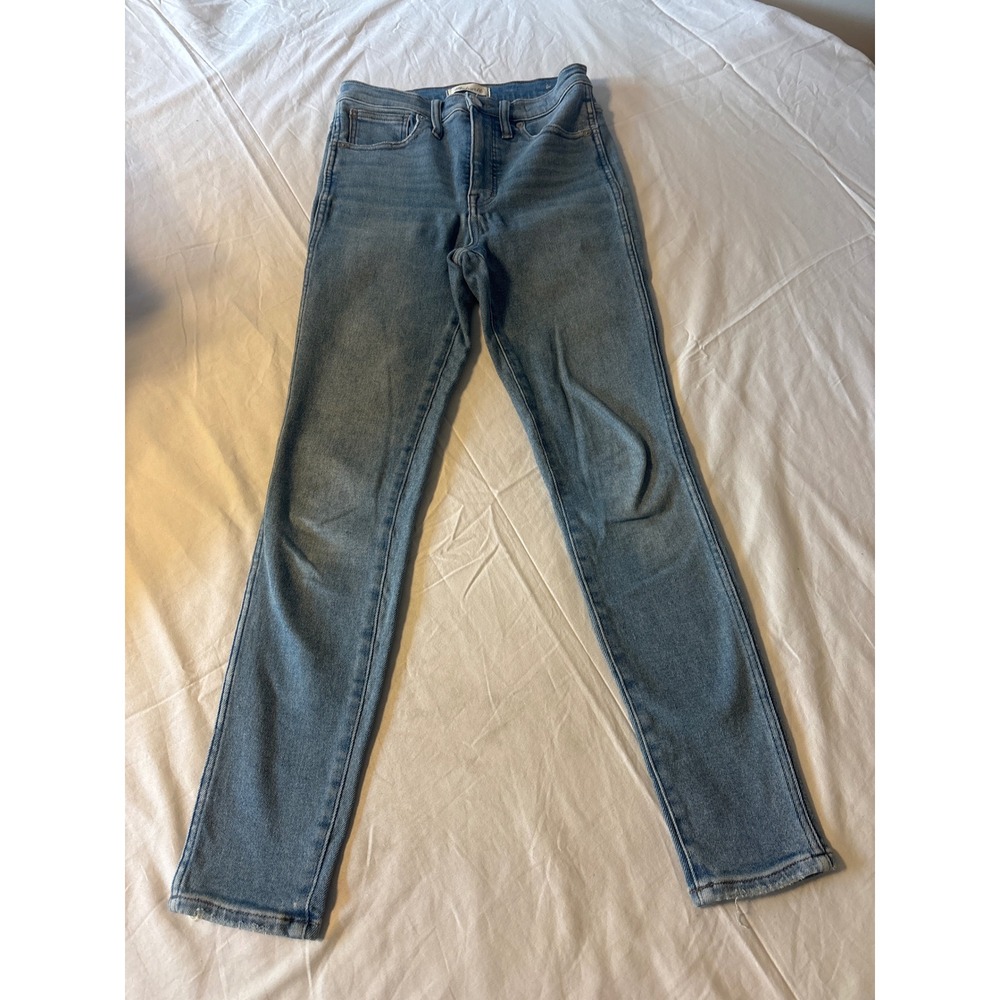 Madewell Skinny Jeans Womens 27 Blue  10"High Rise Skinny Denim Stretch
